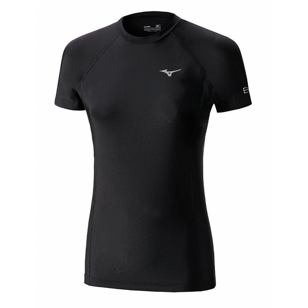 Women's Mizuno T-Shirts Black Bio Gear SS Apparel - 32GA8F5209